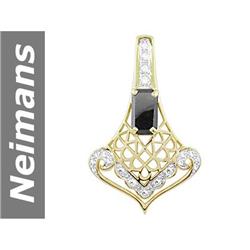 3.47 ct Black & White Diamond Pendant 14kt Gold