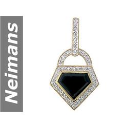6.46 ct Black & White Diamond Pendant 14kt Gold