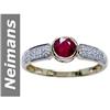 Image 1 : .66 ct Ruby & Diamond Ring 14kt Gold