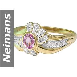 .43 ct Pink Sapphire & Diamond Ring 14kt Gold
