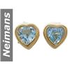 Image 1 : .75 ct Blue Topaz Earrings 14kt Gold