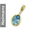 Image 1 : .52 ct Light Swiss Blue Topaz Pendant 14kt Gold