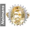 Image 1 : 10.22 ct Citrine & Diamond Ring 14kt Gold