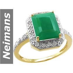 4.97 ct Emerald & Diamond Ring 14kt Gold