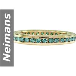 1.02 ct Blue Diamond Ring 14kt Gold