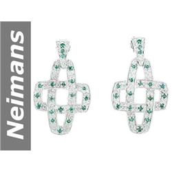 .45 ct Blue Diamond Earrings 14kt Gold