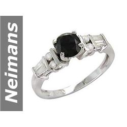 1.23 ct Black & White Diamond Ring 14kt Gold