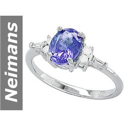 1.41 ct Tanzanite & Diamond Ring 14kt Gold