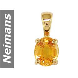 .50 ct Orange Sapphire Pendant 14kt Gold