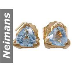 .34 ct Aquamarine Earrings 14kt Gold