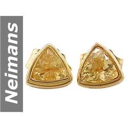 .42 ct Citrine Earrings 14kt Gold