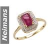 Image 1 : 1.44 ct Ruby & Diamond Ring 14kt Gold