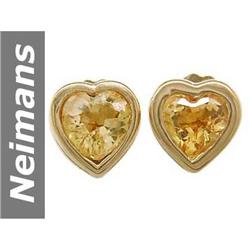 .50 ct Citrine Earrings 14kt Gold