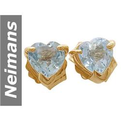 .40 ct Aquamarine Earrings 14kt Gold