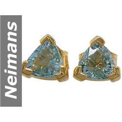 .80 ct Aquamarine Earrings 14kt Gold