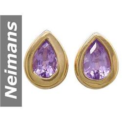 .50 ct Amethyst Earrings 14kt Gold