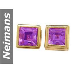 .60 ct Amethyst Earrings 14kt Gold