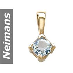 .65 ct Blue Topaz Pendant 14kt Gold