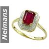Image 1 : 1.61 ct Ruby & Diamond Ring 14kt Gold
