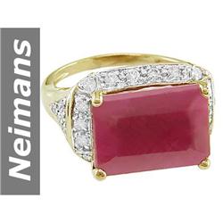9.46 ct Ruby & Diamond Ring 14kt Gold