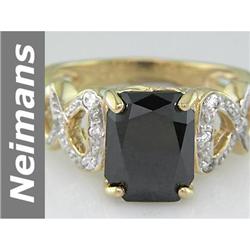 4.27 ct Black & White Diamond Ring 14kt Gold