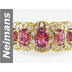 3.23 ct Pink Tourmaline & Diamond Ring 14kt Gold