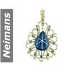 Image 1 : 18.24 ct Blue Diamond & Star Sapphire Pendant 14kt Gold