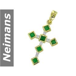 .65 ct Emerald & Diamond Pendant 14kt Gold