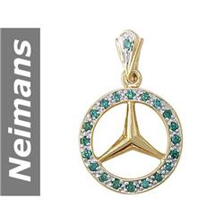 .18 ct Blue Diamond Pendant 14kt Gold