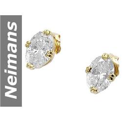 1.00 ct Diamond Earrings 14kt Gold
