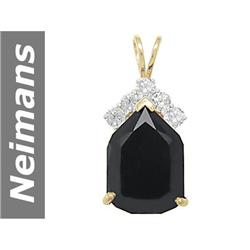 10.59 ct Black & White Diamond Pendant 14kt Gold
