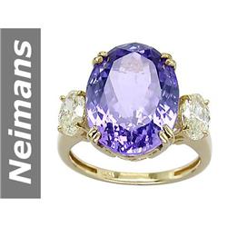 13.60 ct Tanzanite & Diamond Ring 14kt Gold