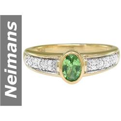 .76 ct Tsavorite & Diamond Ring 14kt Gold
