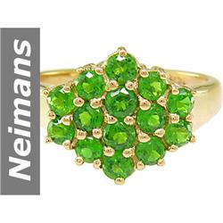 1.82 ct Chrome Diopside Ring 14kt Gold