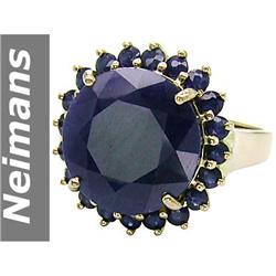 21.27 ct Blue Sapphire Ring 14kt Gold