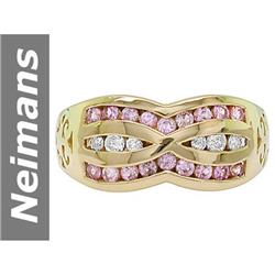 1.19 ct Pink Sapphire & Diamond Ring 14kt Gold