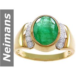 2.75 ct Emerald & Diamond Ring 14kt Gold