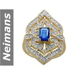 1.50 ct Sapphire & Diamond Ring 14kt Gold