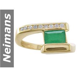 .86 ct Emerald & Diamond Ring 14kt Gold