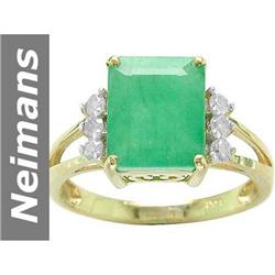 5.00 ct Emerald & Diamond Ring 14kt Gold