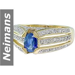 .80 ct Ceylon Sapphire & Diamond Ring 14kt Gold