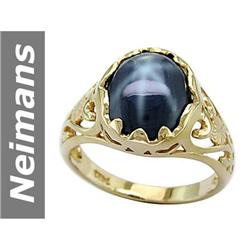 6.50 ct Star Sapphire Ring 14kt Gold