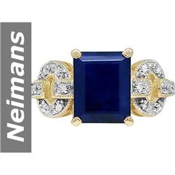 4.50 ct Sapphire & Diamond Ring 14kt Gold