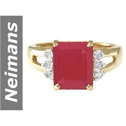 4.31 ct Ruby & Diamond Ring 14kt Gold