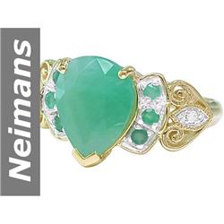 4.77 ct Emerald & Diamond Ring 14kt Gold