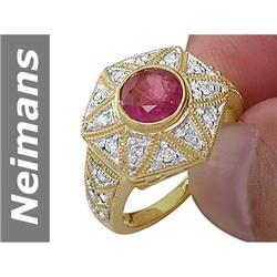 2.03 ct Ruby & Diamond Ring 14kt Gold