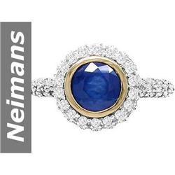 2.31 ct Sapphire & Diamond Ring 14kt Gold