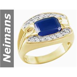 2.54 ct Sapphire & Diamond Ring 14kt Gold