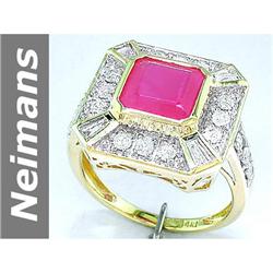 4.16 ct Ruby & Diamond Ring 14kt Gold