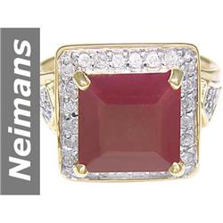 8.34 ct Ruby & Diamond Ring 14kt Gold